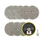 Dry Diamond Polishing Pads 4"/100mm - 8pcs Grit 50x3/100x3/200x2 Polish Pad Kit with 5/8"-11 Backer Pad +Adapter for Granite Marble Artificial Stone Quartz for Angle Grinder
