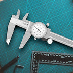 HDLNKAK Dial Caliper Shockproof Dial Caliper Precision Caliper with Watch 0-6" Range, 0.001” Resolution 6 Inch with 0.001" Precision Calipers 4-Way Measurement with Plastic Case