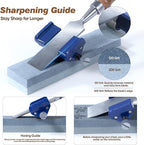 10 Pieces Wood Chisel Set, 1/4"~2" Woodworking Chisel Kit with Sharp CR-V 60 Steel Blades, Wooden Box, Honing Guide, Sharpening Stone for Carpenter Craftsman Woodworker