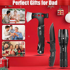 RoverTac Tools Set for Dad Gifts, 11-in-1 Multitool Axe, LED Flashlight & Tactical Knife in a Gift Box with "BEST DAD EVER", Unique Gift for Dad on Father’s Day, Birthday, Christmas & Retirement