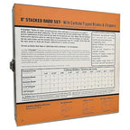 FOXBC 8" Carbide Stacking Dado Blade Set for SawStop, Jet, Dewalt, Bosch Saw - 14 Pieces