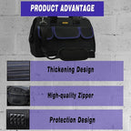 20 Inch Tool Bag, Waterproof Wide Mouth Tool Kit, Heavy Duty Tool Bag Organizer With Shoulder Straps, Tool Storage Package For Men/Women (20IN DarkBlue)