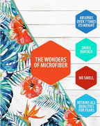 VENTURE 4TH Microfiber Beach Towel: Quick-Dry, Compact, Sand-Free, Absorbent, Sandproof and Lightweight - Perfect for Camping, Beach, and Roadtrips (Tropical Heat Design | 35x78 inches)