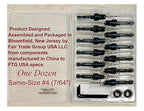 FTG USA Countersink Drill Bit Set for Wood with Tapered Drill Bit 12 Pc #4 (7/64")