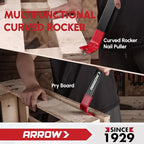 ARROW 12" Pry Bar & Nail Puller Heavy-Duty Carbon Steel, Flat Bar Crowbar with Rust-Resistant Forged Design - Multi-Purpose Tool for Prying, Lifting, Scraping