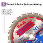 Demolition Circular Saw Blade Woodworking TA Series, 7-1/4" 24 Tooth 5/8" Arbor, Demolition/Frame, Special Anti-Thermal Adhesion Coating on Cutting Head -TA, DEM 7-1/4" 24T-TA