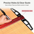 TYDEEY 12, 24, 31, 39 in Precision Ruler Square T-Shaped Woodworking Scriber Measuring Tool, Aluminum Alloy Architect Ruler for Carpenter Work, T Type Wood Layout and Measuring Tools (31 inch)