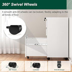 Superday White 3 Drawer Mobile Locking File Cabinet, Metal Rolling Vertical Filing Cabinet with Drawers, Small Under Desk File Cabinets for Office and Home, Fully Assemble