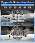 Upgraded Wheel Alignment Tool Kit, Toe Alignment Tool Plates with Extension Arms, Heavy Duty Front End Alignment Tool for Cars, Fast Precise DIY Toe Alignment at Home, Fits Lower Calipers, Silver