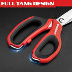 Goldblatt 2PCS Scissors Heavy Duty, 8-inch and 10-inch Multipurpose Scissors, Stainless Steel Blade, Comfortable Handle, Shop Scissors Easy Cutting Cardboard, Leather, Fabric