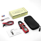 KAIWEETS HT206D Digital Clamp Meter T-RMS 6000 Counts, Multimeter Voltage Tester Auto-ranging, Measures Current Voltage Temperature Capacitance Resistance Diodes Continuity Duty-Cycle (AC/DC Current)