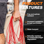 Utility Cord Diamond Braided 1/8" x45' Polypropylene Rope (30lbs) Heavy Duty General Purpose Rope for Marine,Camping,Household,Fishing,DIY (Pink Green,Orange)