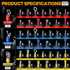 SOMELINE Crimping Tool for Insulated Electrical Wire Connectors Kit, with 39 Sizes PVC Insulated Wire Terminals and 22-10 AWG Ratchet Crimping Pliers – for Automotive & Electrical Repairs