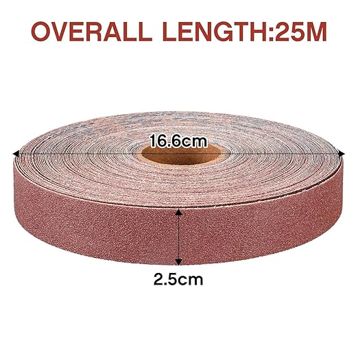 Emery Cloth Roll,100 Grit Continuous Sandpaper Roll 1" x 85 Feet Sandpaper Roll for Wood Furniture Finishing Metal Sanding Automotive Polishing