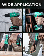 Cordless Drill Set, 336 in-lbs Torque, 3/8" Keyless Chuck, Electric Power Drill with 2.0Ah Battery and Charger,18+1 Position,25-Piece 20V Drill Driver Kit, ADJZ2035