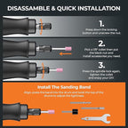 Crafting Tool Combo Kit - Mini Rotary, Airbrush Gun with Compressor for Sanding, Carving, Engraving, Painting, 20V Power Share Battery and 45-Piece Accessories Included