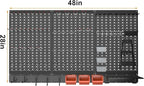 TORACK Metal Pegboard Wall Organizer System for Garage, 109PCS Pegboard Accessories Organizer Kit with Pegboard Bins, Hooks, Peg Locks, Pegboard Storage System for Workbench(Black)
