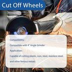 WFLNHB 100 Pack 4 Inch x 0.040 Inch x 5/8 Inch Metal and Stainless Steel Cut Off Wheels Fit for Angle Grinders