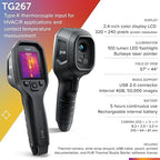 FLIR TG267 Thermal Imaging Camera with Bullseye Laser: Commercial Grade Infrared Camera for Building Inspection, HVAC and Electrical