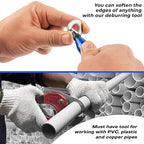 Deburring Tool Kit with 20 High-Speed-Steel Blades | Edge Burr Remove for Metal, PVC Plumbing Pipe, 3D Printing, Plastic, Copper, Resin Art