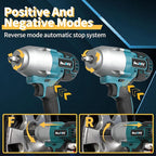 Cordless Impact Wrench,590 Ft-lbs Brushless Impact Wrench Kit, 3000RPM High Torque 1/2 Impact Gun, Two 4.0Ah Li-ion battery with fast charger, 6 Impact sockets, drill chuck, Electric drill set