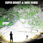 Flashlights LED High Lumens Rechargeable, High Lumen Super Bright Flashlight, USB Fast Charging High Powered Flash Light, Powerful IPX7 Waterproof Handheld Flashlights for Home,Camping(2 Pack)