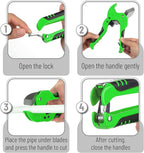 Bates- PVC Pipe Cutter, Cuts up to 1-1/4", Green Ratcheting PVC Pipe Cutter Tool, Pipe Cutters PVC Pipe Shears, Plastic Pipe Cutter, PEX Pipe Cutter, PVC Cutter Tool, PVC Ratchet Cutter