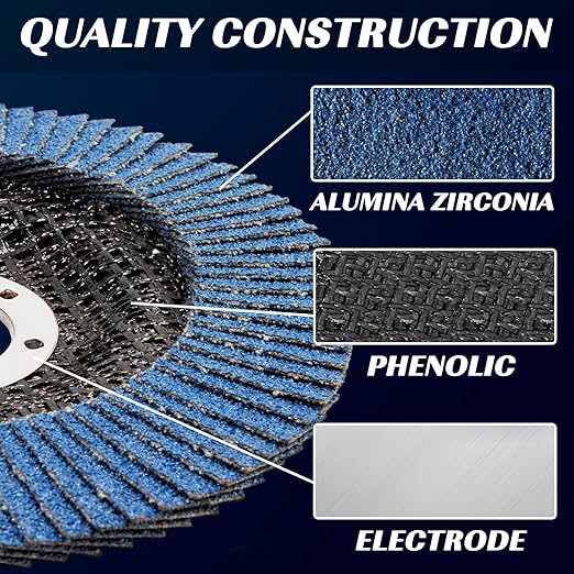 14 Pack of Flap Discs 4 1/2 for Angle Grinder Grit 180 Type 29 Zirconia Grinding Wheel for Wood Metal Sanding