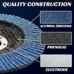 14 Pack of Flap Discs 4 1/2 for Angle Grinder Grit 40 Type 29 Zirconia Grinding Wheel for Wood Metal Sanding