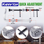 Heavy Duty 12" Inch F-Clamp w/Replaceable Pad, 5-1/2-Inch(140mm) Deep Throat, Bar Size 1-1/5" * 3/5" Drop Forged Steel Bar Clamps, 2900LB Clamping Force