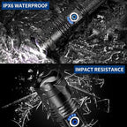 Rechargeable LED Flashlights High Lumens, 99,000 Lumens Super Bright Flashlights with 5 Modes, Waterproof Powerful Flash Light Multifunctional Flashlights for Home Emergencies Hiking（2 Pack）