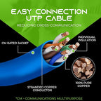 GearIT 100-Pack, Cat5e Ethernet Patch Cable 3 Feet - Snagless RJ45 Computer LAN Network Cord, Blue - Compatible with 48 Port Switch POE Rackmount 48port Gigabit