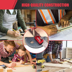Upgrade Stainless Steel Angle Protractor– Precision 0°-180°Angle Finder for Marking Angle,Straight Line Scribe, Woodworking Angle Measuring Tools, Ruler Included