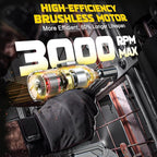 Cordless Impact Wrench 3/8” Compatible with Dewalt 20v Battery: 600 Ft-lbs High Torque Impact Driver, 3100RPM Brushless Electric Impact Gun with 4-Mode Speed, LED Work Light(Bare Tool)