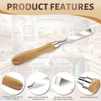 Wood Chisel Sets - 12 Pcs Wood Chisels for Woodworking with Solid Wood Handle, 60CR-V Sharp Blades, Tight Connection, Ideal for Soft and Hard Laminated Wood Projects