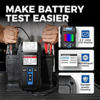 Car Battery Tester 12V 24V 100-2000CCA Lead-Acid Battery, TOPDON BT300P Alternator Tester, Load Tester, with Built-in Printer, Spark Free Metal Clamps, Automatic Reverse Polarity Protection