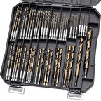 Hex Shank Cobalt Drill Bit Set 63Pcs 1/16"-1/2", M35 HSS Twist Impact Drill Bits for Metal and Hardened Steel, with Indexed Storage Case