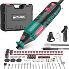 HYCHIKA 180W Rotary Tool, Variable Speed Rotary Tool Kit with Flex Shaft, 173pcs Accessories Kit & 8000-35000RPM Multi-Tool, Perfect for Cutting, Detail Sanding, Engraving, Wood Carving, and Polishing