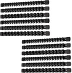 ALOANES 12 PC ABS Socket Organizer,1/2 inch, 3/8 inch, and 1/4 inch Drive Socket Rail Holders, Heavy Duty Socket Racks, Black Rails with Black Clips