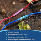 1000 Pcs Blue Heat Shrink Butt Connectors, 16-14 AWG Marine Grade Insulated Crimp Electrical Connectors, Terminals Splices for Automotive, Marine, Industrial, Home