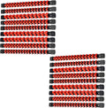 ALOANES 18 PC ABS Socket Organizer, 1/2", 3/8", & 1/4" Drive Racks, Heavy Duty Socket Holders with Red Clips