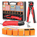 Ultimate All-in-ONE Heat Shrink Solder Seal Wire Connectors Kit – Wire Striper, Heat Gun, Kuject 2000PCS Waterproof Solder Stick Butt Connectors, Electrical Wiring Connector Kit for Marine Automotive