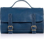 KomalC Premium Buffalo Leather Hanging Toiletry Bag Travel Dopp Kit