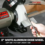 BUCKTOOL 8 Inch 3/4 HP Low-Speed Bench Grinder fit CBN Wheel Professional Wobble-free Wheel Grinder TDS-200C4HL