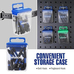 WORKPRO 16pcs PH2 Impact Phillips Screwdriver Bit Set, CNC Machined S2 Steel Tips with Magnetism, 1/4" Hex-Shank Driver Bits, 1"& 2" Long Impact Screwdriving Bits with Storage Box