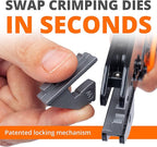 Wirefy Crimping Tool Set 5 PCS - Ratcheting Wire Crimper - For Heat Shrink, Nylon, Non-Insulated Connectors, Ferrule Terminals