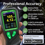 Digital Coating Thickness Gauge CM-218 Best Mil/Micron Paint Depth Meter for Car and Industrial (Resolution 0.01mils)