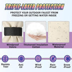 Outdoor Faucet Cover for Winter - Pro 7.1"W x 9.8"H - 4 PACK Outdoor Water Faucet Cover Socks for Winter Freeze Protection Pipe Insulation Reusable Waterproof Insulated Spigot backflow Cover - Beige