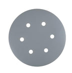 POWERTEC 4D14600 6" A/O Hook and Loop/Back Film 6 Hole Disc, Assortment Grits 40, 80, 100, 120, 180, 220, 320, 400, 600 and 800, Grey, 100-Pack