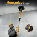 Drywall Sander, 880W 7.33A Electric Drywall Sander with Vacuum Dust Collector, 5 Variable Speed 1000-2100RPM, LED Light, Foldable & Extendable Handle, 12 Sanding Discs